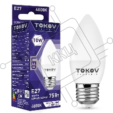 Лампа светодиодная TOKOV ELECTRIC 10Вт С37 4000К Е27 176-264В