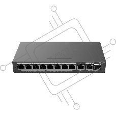 Коммутатор Ruijie Reyee RG-ES210GS-P, 8×1 Гбит/с PoE + 2×1 Гбит/с SFP, управляемый