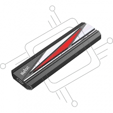Внешний накопитель SSD Netac ZX20L 256GB USB 3.2 Gen 2 Type-C External SSD, R/W up to 2000MB/1800MB/s, with USB C to A cable and 20Gbps USB C to C cable, 5Y wty