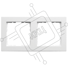 Рамка 2-м G-Classic Jasmart G1002W белый глянцевый