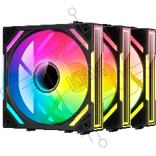 Вентилятор для корпуса Xastra FS120B ARGB FS120-3BA-SXX-GL 120mm, 800-2000rpm, 66CFM, 29.6dBa, BOX (3-pack)