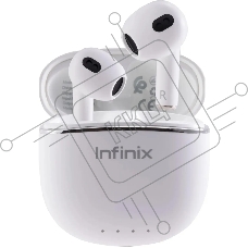 Наушники TWS Infinix XBuds XE23 белый, вкладыши, Bluetooth, до 7 ч