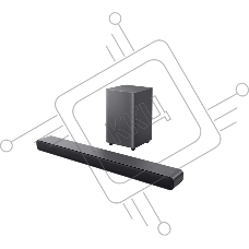 Саундбар TCL S55H 2.1 220Вт серый