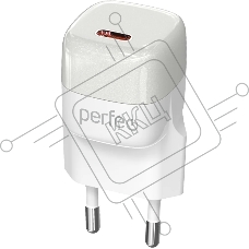 Сетевое зарядное устройство PERFEO с разъемом TYPE-C, GaN, 20W, белый (I4651)