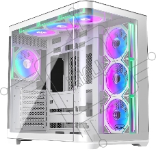 Корпус без блока питания Raijintek ATREUS BT7, Midi-Tower, TG, 7x120мм ARGB, 2xUSB-A 3.0 + 1xUSB Type-C , E-ATX, ATX, mATX, mITX White