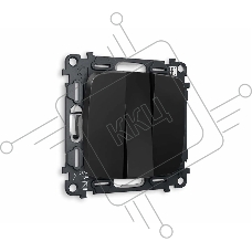 Комплект механизма 3-кл выключателя OMEGA Черный матовый 10A-250V QUANT (OP8050, VM133) MO805010