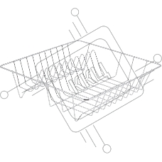 Сушилка для посуды Рыжий кот W3408, размер: 35*35*10см