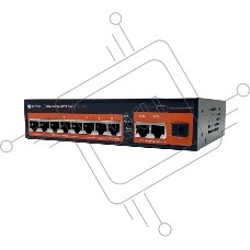 Коммутатор Optimus U1IC-6F2G/2G/1S, 6×100 Мбит/с PoE+ + 2×1 Гбит/с PoE+ + 2×1 Гбит/с Uplink + 1×1 Гбит/с SFP Uplink, настраиваемый