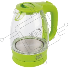 Чайник Homestar HS-1012 (1,7 л) стекло, пластик зеленый