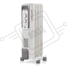 Масляный обогреватель Ballu CUBE BOH/CB-05W (5 секций), белый, 1000 Вт, 15 м2, механический термостат