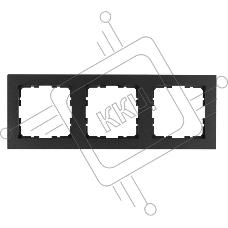 Рамка 3-м G-Classic Jasmart G1003B антрацит