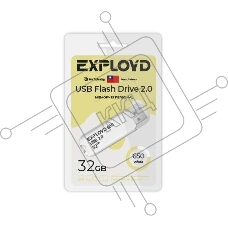 Флешка USB Exployd 650 White (EX-32Gb-650-White), 32Gb, USB 2.0, R/W 15/8, белый