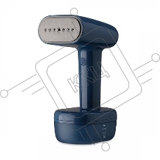 Ручной отпариватель BQ SG1007H, синий, 1800Вт , 2 в 1: Отпаривание и глажка, Быстрый нагрев, Вертикальное и горизонтальное отпаривание, Сухая глажка, Щетка-насадка в комплекте, Резервуар для воды 260 мл, Постоянный пар до 35 г/мин, Тефлоновое покрытие под