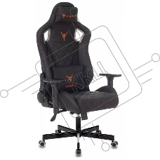 Кресло игровое Knight OUTRIDER черный, ромбик, эко.кожа, с подголов. крестовина металл
