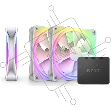 Комплект вентиляторов для корпуса Case Cooler NZXT F120 RGb DUO Triple Pack (120x120x25mm, 4-pin PWM, RGb, 48.58CFM, 29dBA, 1800RPM, белый, 3pcs)