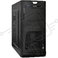 Корпус Miditower ExeGate CP-603-UNS500 (ATX, БП UNS500 с вент. 12см, 2*USB, аудио, черный)