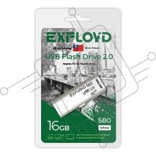 Флешка USB Exployd 16 Gb 580 белый