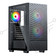 Компьютерный корпус ACD Citadel 106 ATX, Black, USB3.0*1, USB*2+HD audio ,1*12cm  ARGB rear+2*14cm ARGB front ,TG