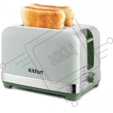 Тостер Kitfort КТ-6070 930Вт фисташковый/серебристый