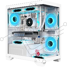Компьютерный корпус Bloody BD-CC103 белый без БП mATX 7x120mm 1xUSB2.0 1xUSB3.0 audio bott PSU