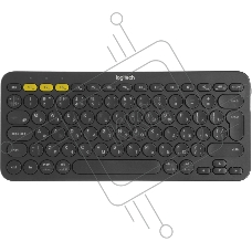 Клавиатура беспроводная Logitech K380 Multi-Device Bluetooth (920-007584) темно- серый- (заводская гравировка)