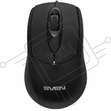 Мышь проводная SVEN RX-110 черный, 1000 dpi, USB, кнопки - 3