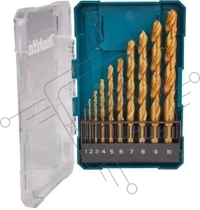 Набор сверл Makita D-72849 по металлу (10пред.) для дрелей