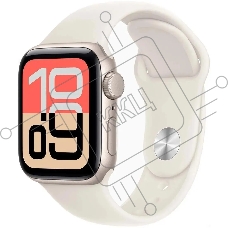 Смарт-часы Apple Watch SE 3 2025 A3325 44мм OLED корп.сияющая звезда Sport Band рем.сияющая звезда разм.брасл.:M/L (MEHJ4LW/A)