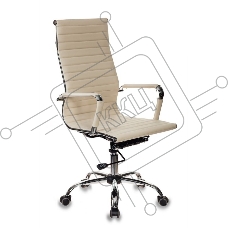 Кресло руководителя Бюрократ CH-883/IVORY слоновая кость, искусственная кожа, крестовина хром (упаковка из 2х шт)