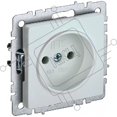Розетка 1-местная IEK BRITE РС10-1-0-БрЖ без заземления, без защитных шторок, 10А, жемчуг