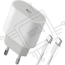 Сетевое зарядное устройство Defender UPA-121 20W, USB C,кабель Type-C,белый