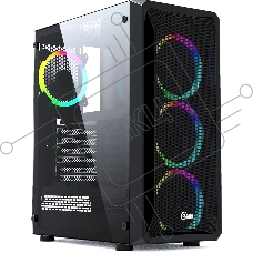 Корпус PowerCase Mistral Z4 Mesh LED, Midi-Tower, чёрный, 4 x 120 мм