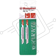 Пилка для лобзика Hammerflex 204-107 JG WD-PL T119B (2pcs) мягк.др\пл, 67мм, шаг 1.9-2.3, HCS, 2шт