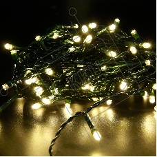 Гирлянда светод. рисовая Funray RL-110WW, 10м, 100LED, тепл.белый, темно-зел. шнур 0,7м, контроллер,