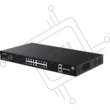 Коммутатор управляемый PoE Tenda TEG2220P-16-250W, 18 портов, 18x1 Gbит/с, SFP 2x1 Gbит/с, PoE 16x30Вт (до 230Вт)