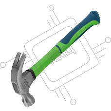 Молоток-гвоздодер Сибртех 450 г, фибергласовая обрезиненная рукоятка