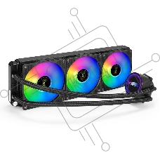 Система водяного охлаждения ExeGate BlackWater-360.PWM.RGB черный, 120 мм, алюминий/медь, 2000 об/мин, 37 дБ, 4 pin, 280 Вт