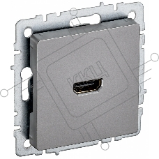 Розетка HDMI IEK BRITE РHDMI-0-БрС сталь Розетка HDMI IEK BRITE РHDMI-0-БрС сталь