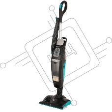 Пылесос вертикальный паровой Kitfort КТ-535-1 черный, питание от сети, 1600 Вт, уборка влажная/паром/сухая, пылесборник 1 л