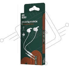 Проводные наушники Aksberry AM10 Sport белый, внутриканальные, проводной (3.5 мм), встроенный микрофон