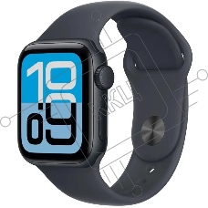 Умные часы Apple Watch SE 3 2025 A3325 44мм OLED корп.темная ночь Sport Band рем.темная ночь разм.брасл.:M/L (MEHQ4HN/A)