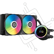 Система жидкостного охлаждения PCCOOLER DA240 Max, 240 мм, 2x120 мм, ARGB, 200 Вт