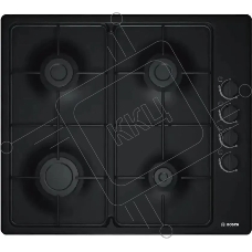Газовая варочная поверхность Bosch PBP6C6K80Q, 4 конфорки, эмалированная сталь, 7400 Вт