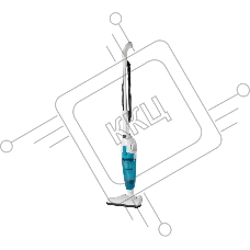 Пылесос вертикальный Endever SkyClean VC-278 белый/голубой, питание от сети, 130 Вт, уборка сухая, пылесборник 1.2 л