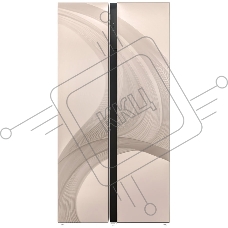 Холодильник LEX LSB530GLID wind золотистый двухкамерный 283/183л морозилка слева, No Frost, Side by Side