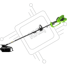 Триммер аккумуляторный GreenWorks GD40BC, 40V, 40 см, бесщеточный, с 1хАКБ 8 Ач и ЗУ (1301507UH)