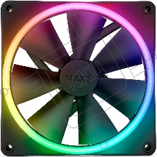 Вентилятор для корпуса Case Cooler NZXT F140 RGb Duo (140x140x25mm, 4-pin PWM, RGb, 84.75CFM, 36dBA, 1800RPM, черный)