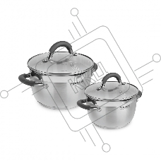 Набор посуды Flamme 4 предм.,кастрюли c/кр 20/24 см,нерж.сталь, RDS-339