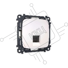 Комплект механизма компьютерной розетки OMEGA Жемчуг RJ-45(8P8C) CAT6 с шторкой QUANT (OP2120, VM188) MO212010