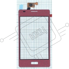 Сенсорное стекло (тачскрин) для LG Optimus L5 E610 E612. розовое
